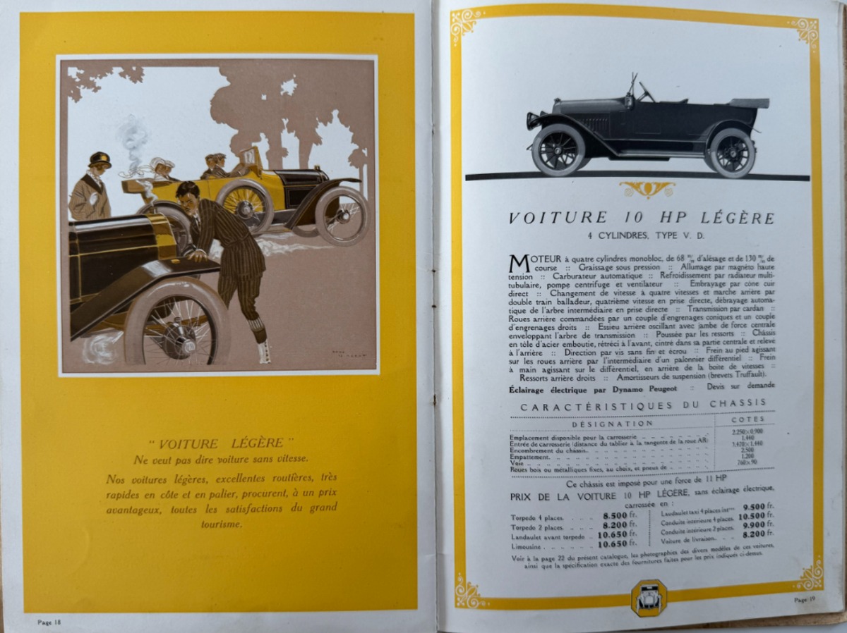Catalogue Peugeot 1914 - 40 et 18 HP Sport - 14 et 10 HP - Bébé Peugeot. - Vue 6 - Auto