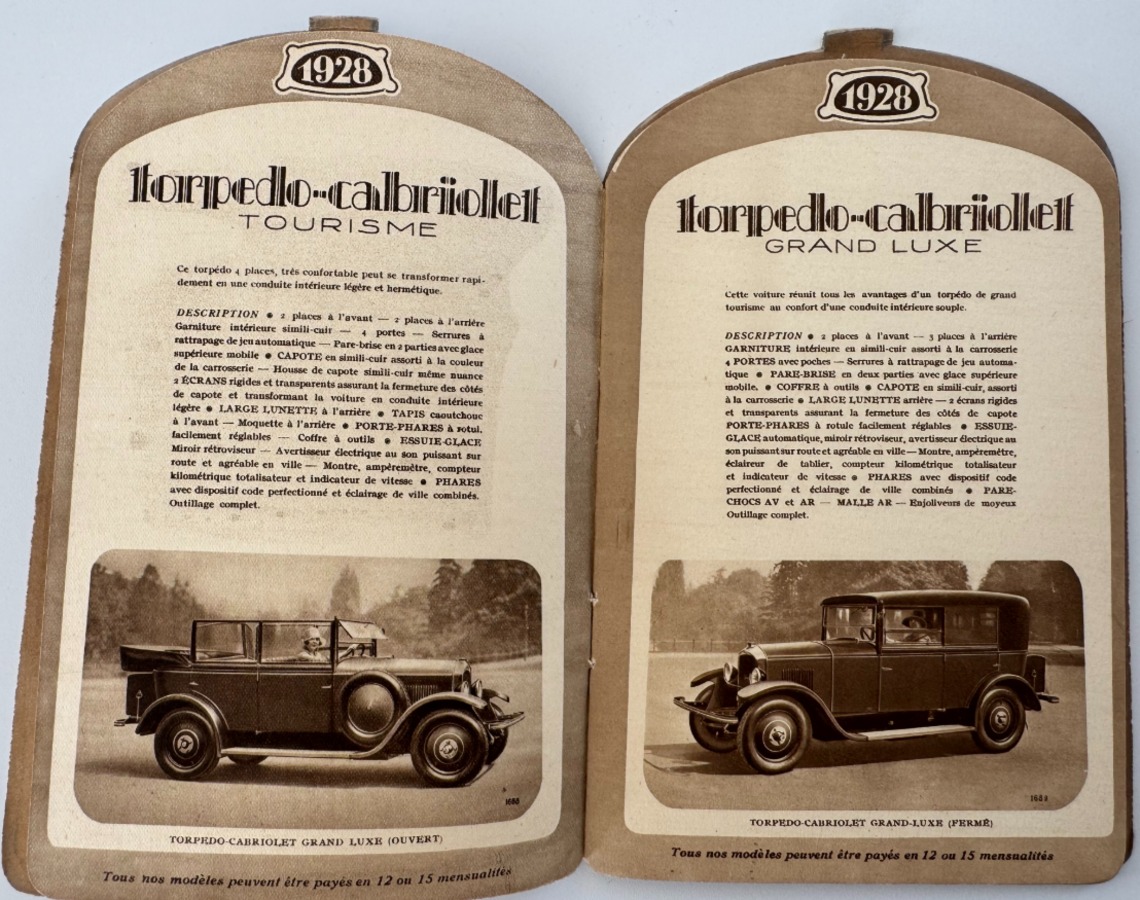 Catalogue Peugeot 9 CH - 1928 - Vue 2 - Auto