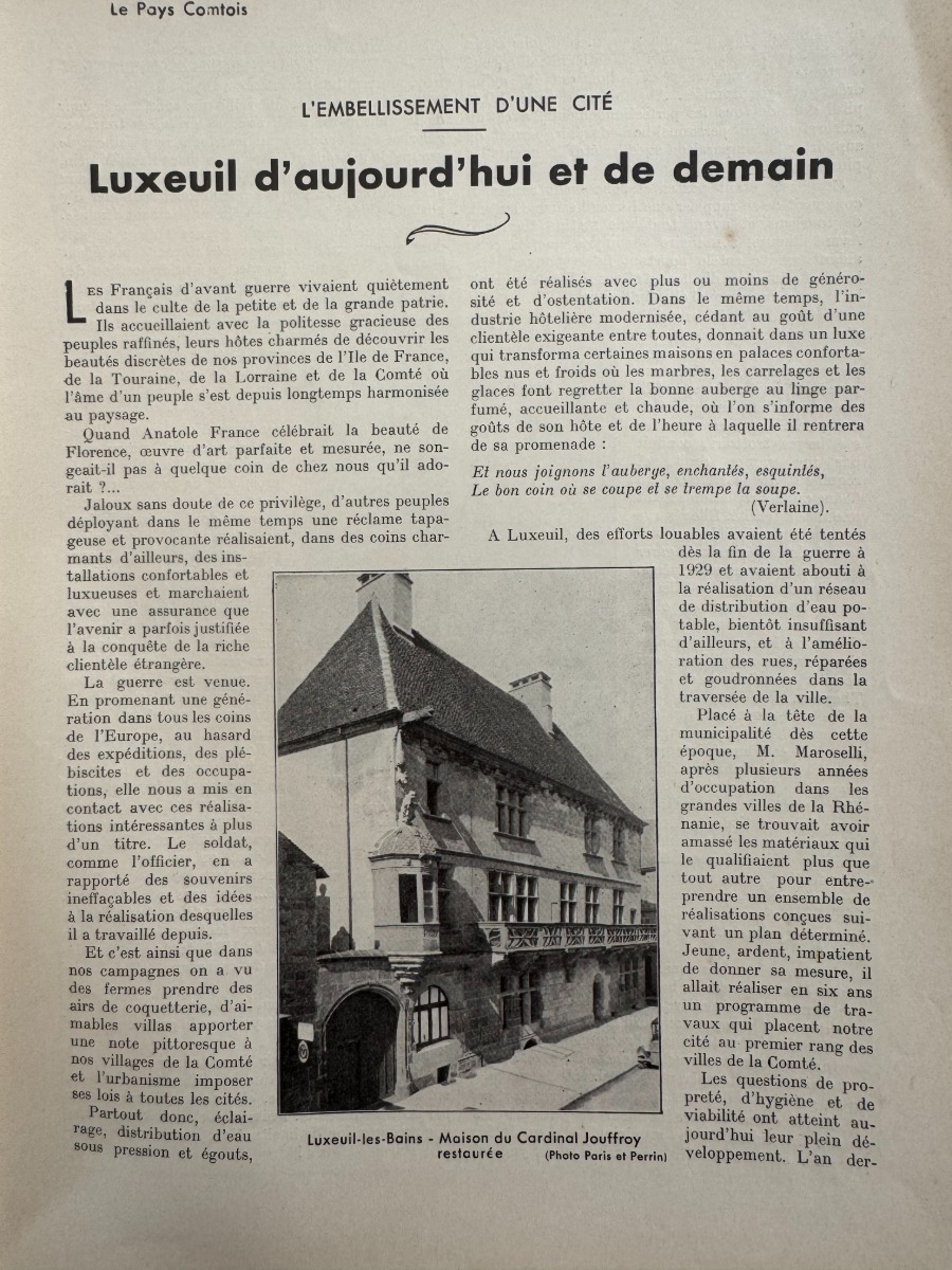 Le Pays Comtois - Luxeuil 1935 - Haute Saone - Vue 5 - Haute-Saône