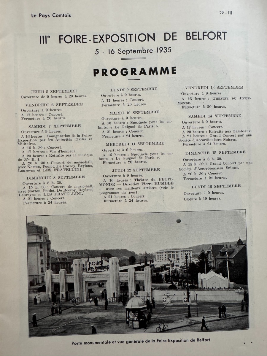 Le Pays Comtois 1935 - Belfort - Territoire de Belfort - Vue 4 - Territoire de Belfort