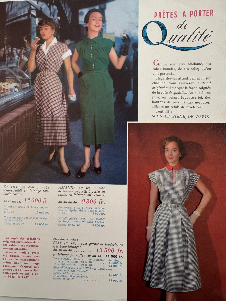 Catalogue vêtements Kaluski Vesoul - Mode vintage année 1954 - Vue 3 - Grands Magasins