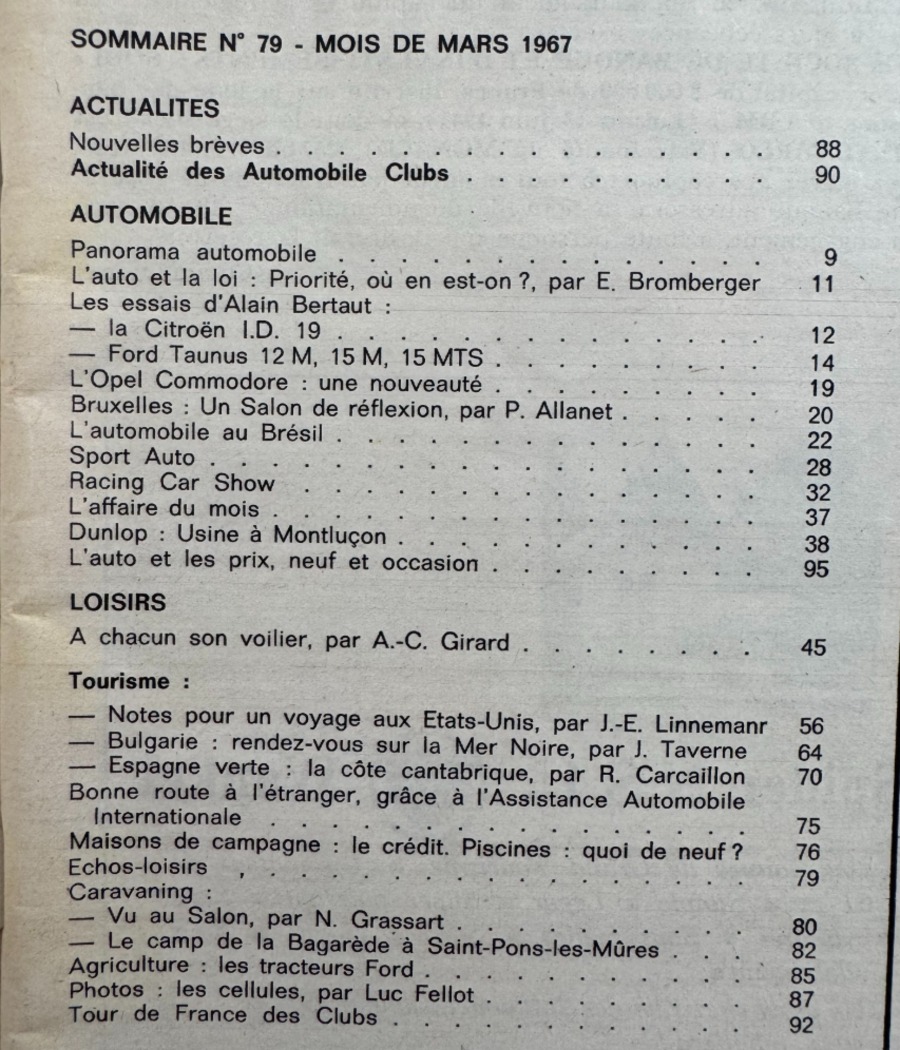 L'ACTION AUTOMOBILE L' action automobile - Essai complet ID 19 Citroen 1967 - Vue 2 - Auto