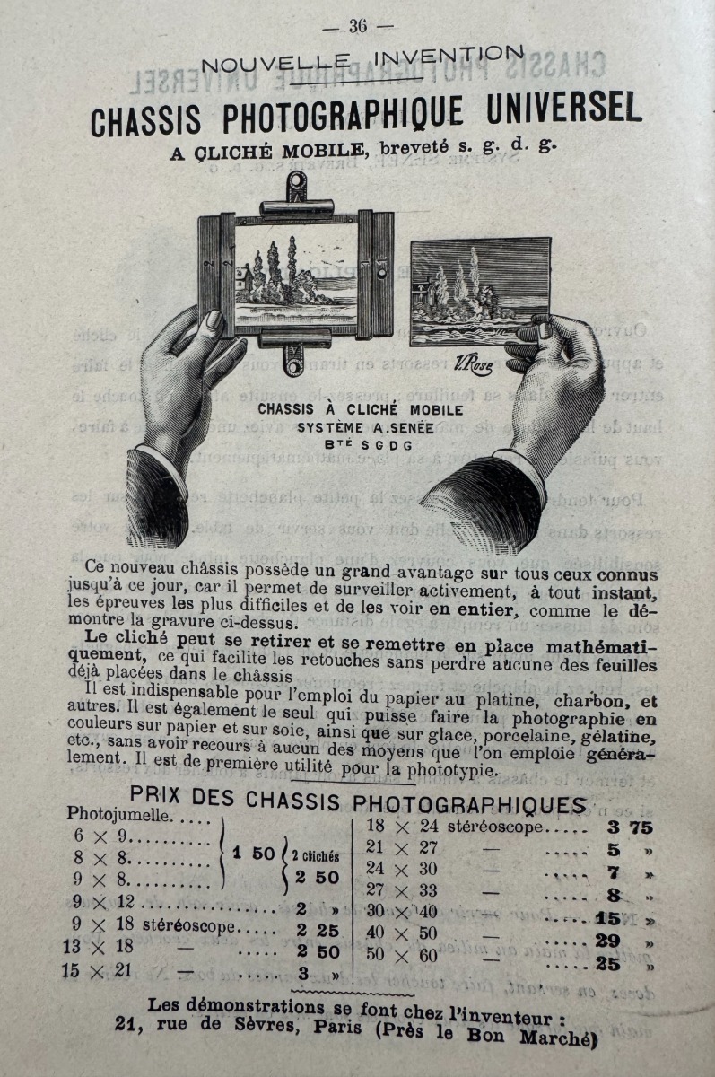 Catalogue instruments de mathématiques, compas, chassis photographique 1894 - Vue 4 - Divers