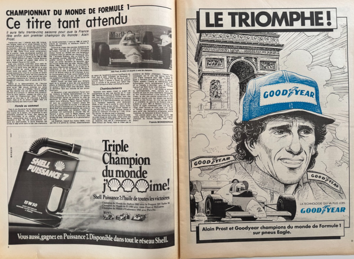 Journal l'équipe 14/12/1985 L'année d' Alain Prost - Formule 1 - Vue 2 - Journal L'Équipe