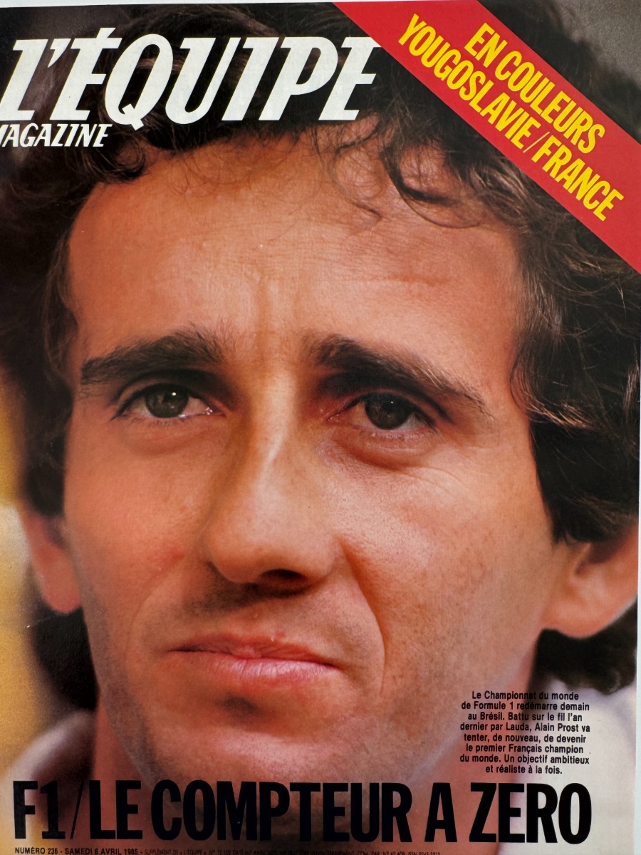 L'équipe magazine N° 236 du 06/04/1985 Alain Prost - Formule 1 - Journal L'Équipe authentique - Revue Vintage