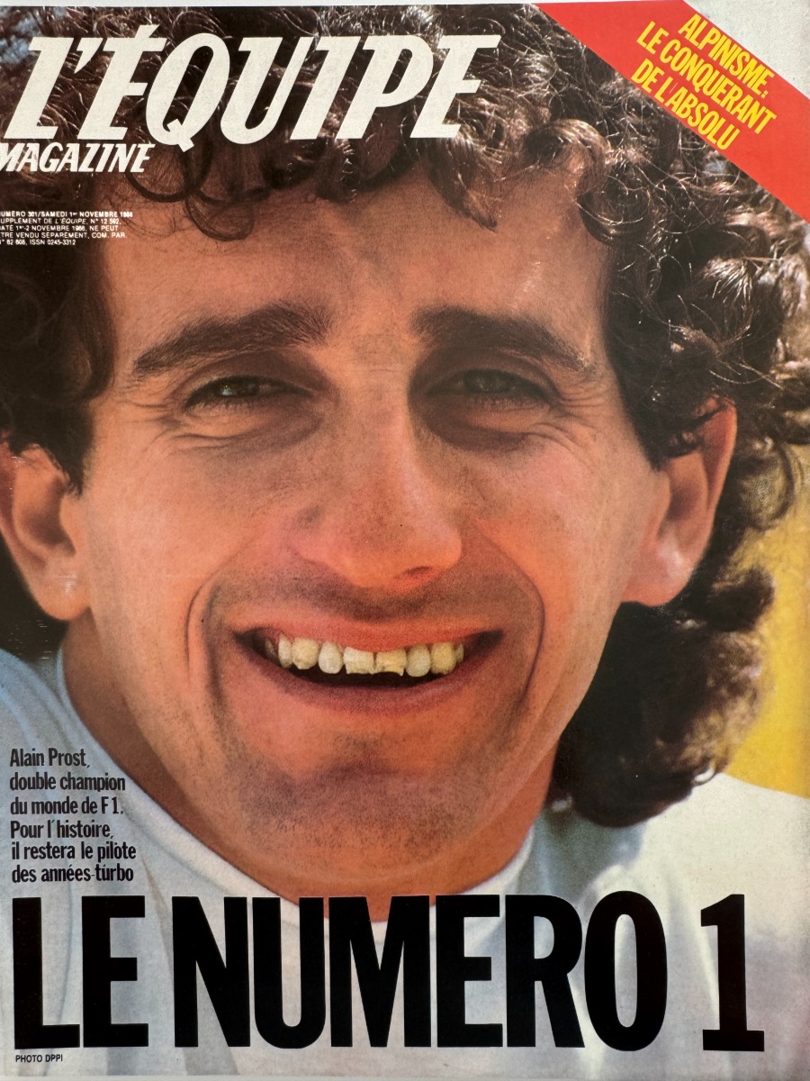 L'équipe magazine N° 301 du 01/11/1986 Alain Prost le N° 1 - Formule 1 - Journal L'Équipe authentique - Revue Vintage