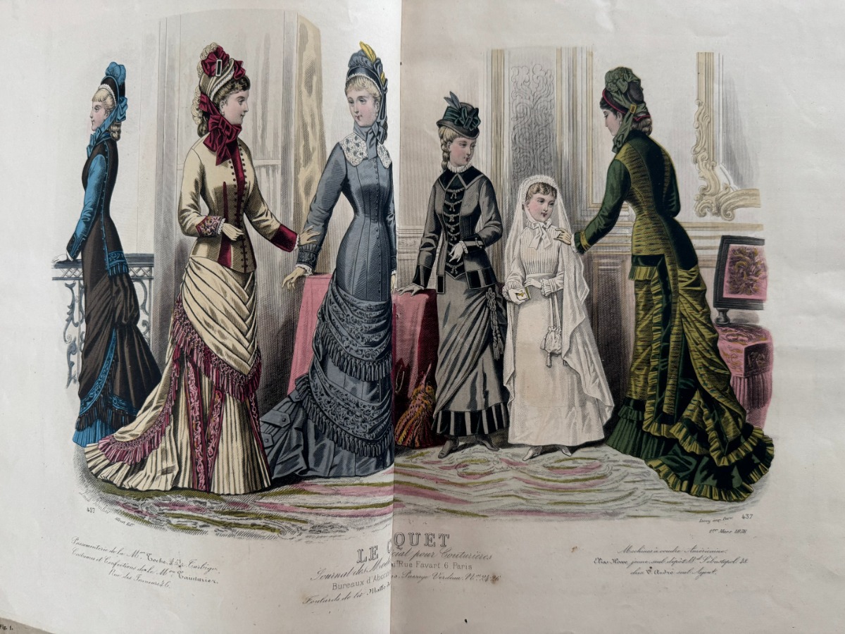 Le Coquet journal de la mode année 1878 / 1879 avec planches couleurs - Vue 9 - Grands Magasins