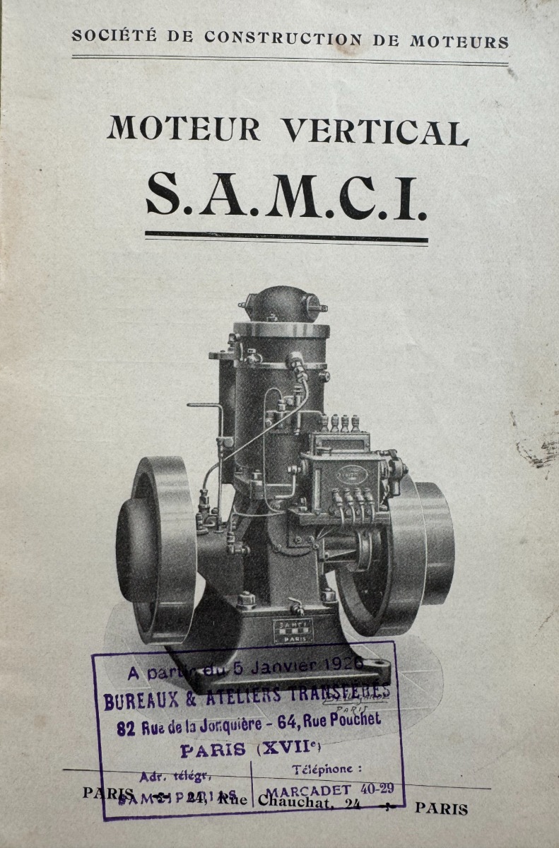 Catalogue moteur vertical S.A.M.C.I  1926 - Agricole authentique - Revue Vintage