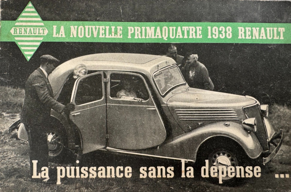 Catalogue Renault Primaquatre 1938 - Auto authentique - Revue Vintage