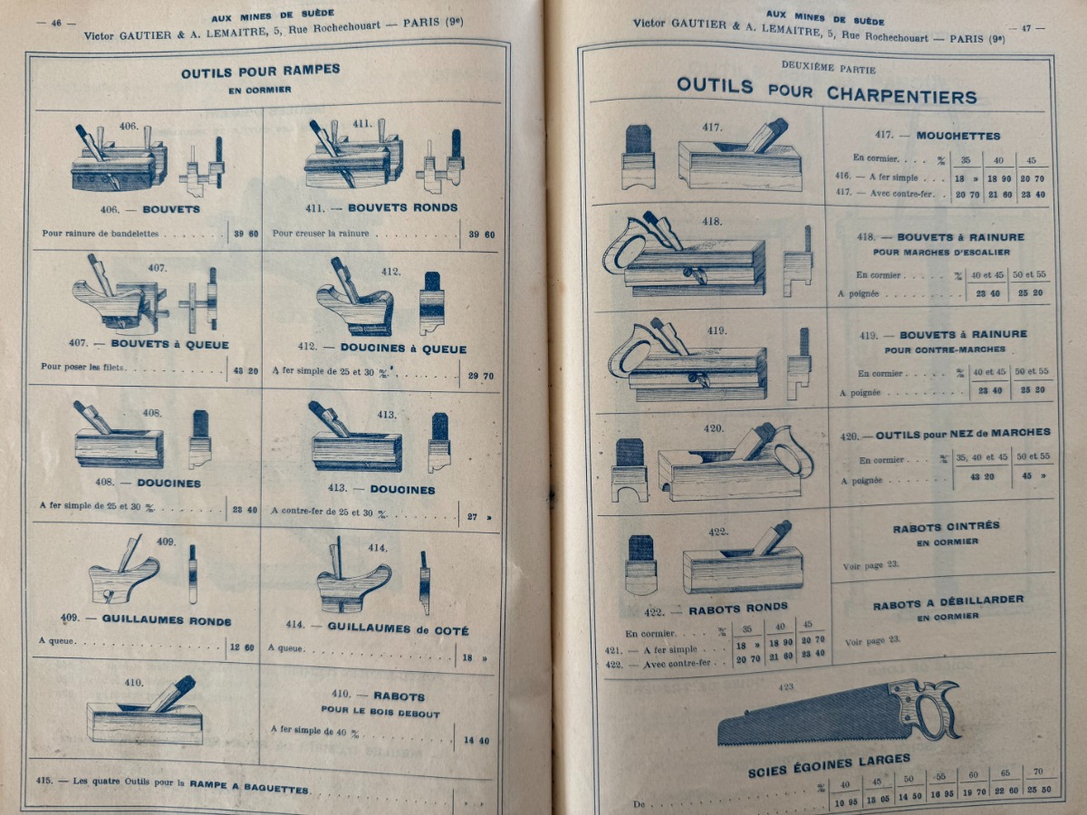 Catalogue fabrique d'outils Quincaillerie - Menuiserie - Charrons - Vue 2 - Divers