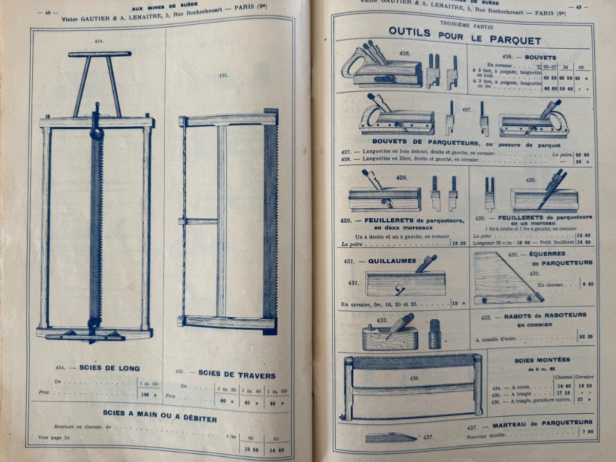 Catalogue fabrique d'outils Quincaillerie - Menuiserie - Charrons - Vue 6 - Divers