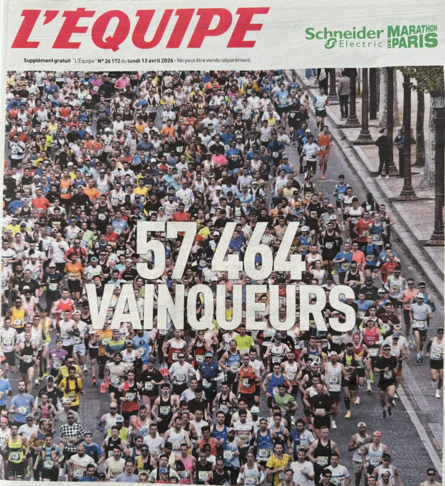 Journal l'équipe 13/04/2026 Marathon de Paris - Journal L'Équipe authentique - Revue Vintage