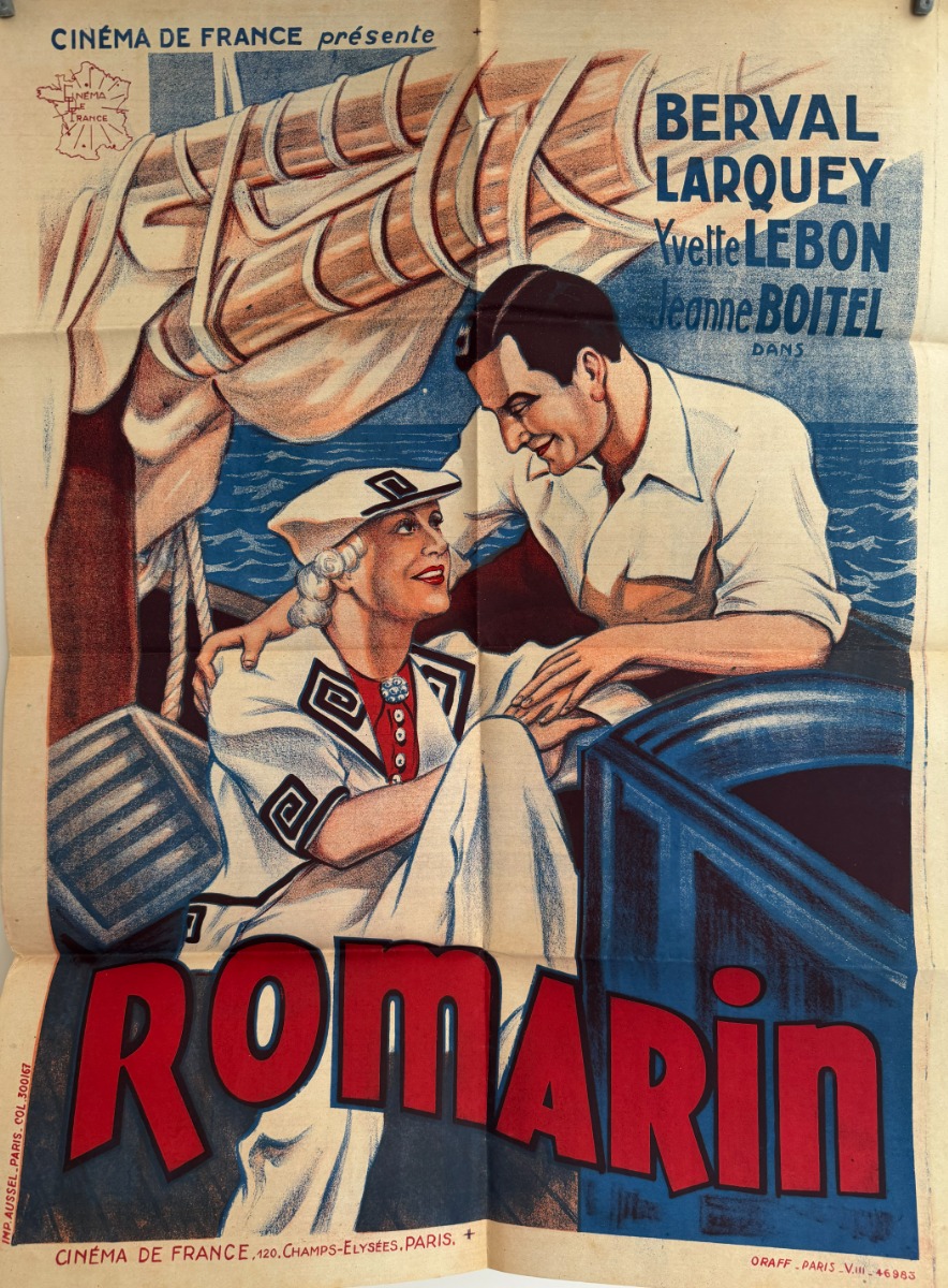 Affiche cinéma Romarin 1937 ROMARIN Larquey - Lebon - Boitel ... - Cinéma authentique - Revue Vintage