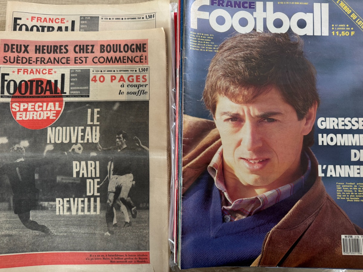 Lot France football 1969 / 1988 - Football authentique - Revue Vintage