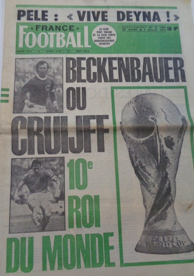 France Football année complète Coupe du Monde - Ballon d'or Cruyff 54 N - Football authentique - Revue Vintage