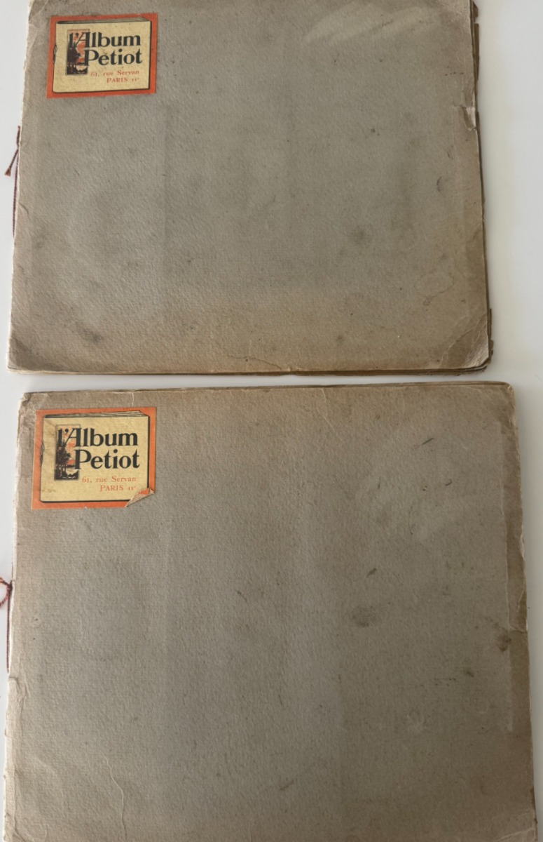 2 Albums de menus anciens Petiot - Divers authentique - Revue Vintage