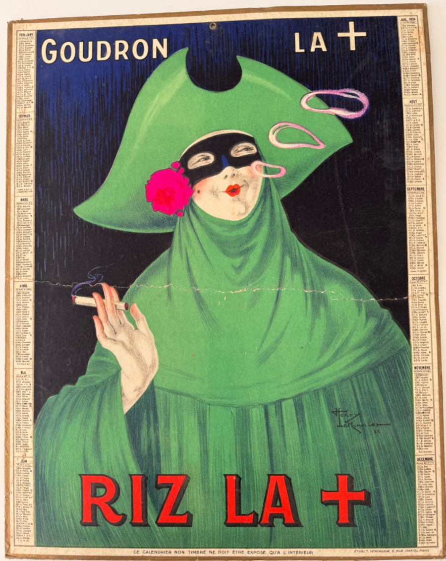 Carton publicitaire ancien 1924 Riz La + par Lemonier - Publicitaire authentique - Revue Vintage