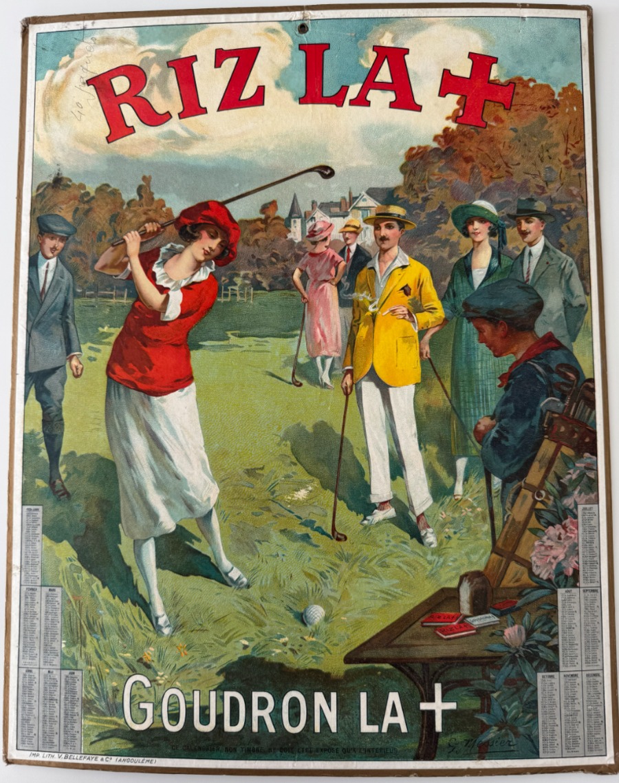 carton publicitaire 1924 Riz La + - Goudron La + de G.Messier - Publicitaire authentique - Revue Vintage