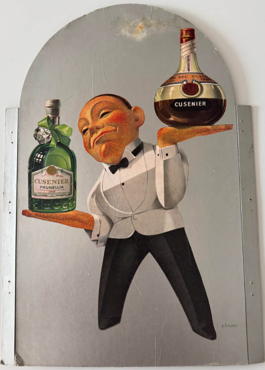 Carton publicitaire ancien 1920/1930 Cusenier - Art Déco - Publicitaire authentique - Revue Vintage