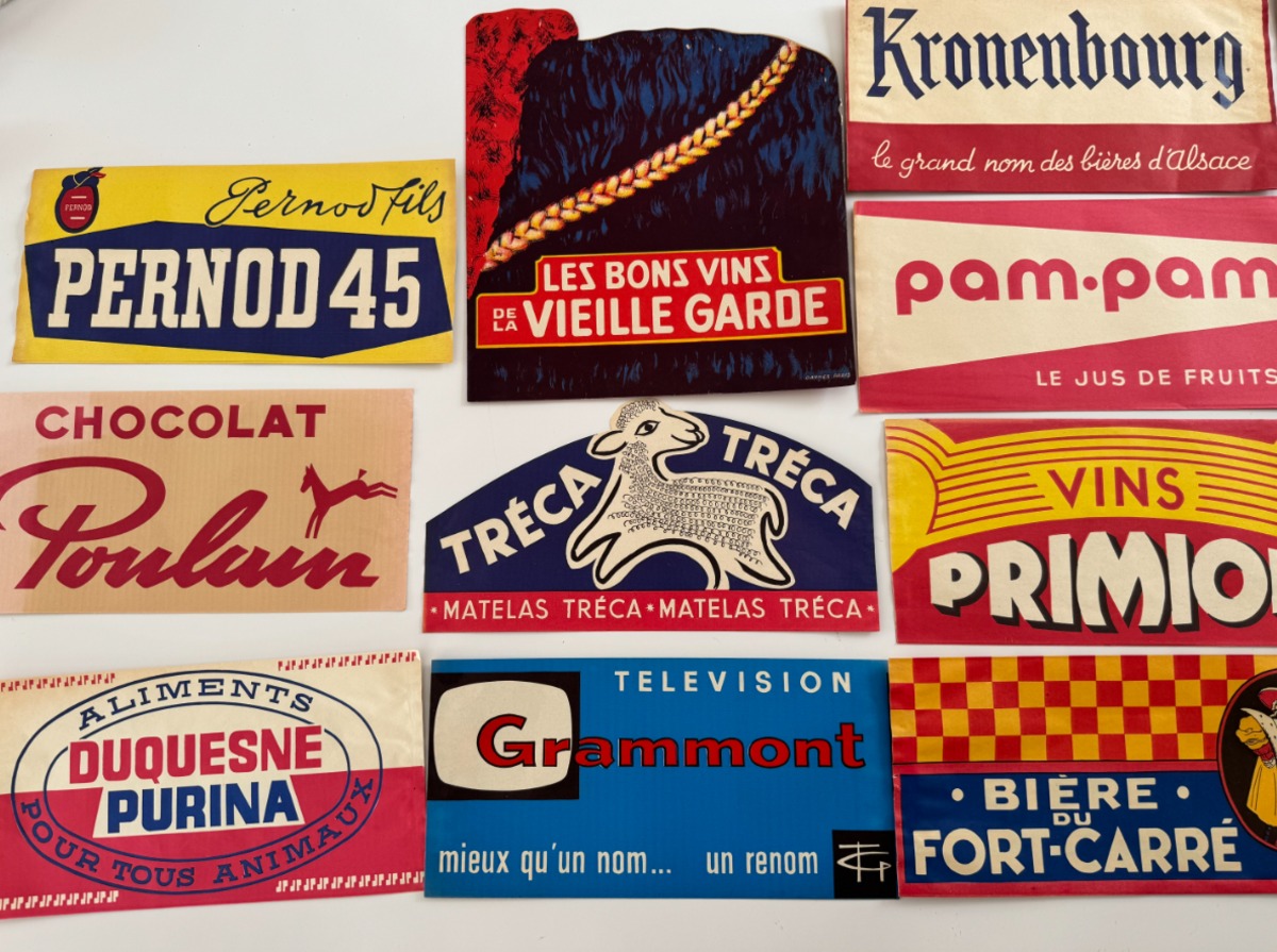 14 chapeaux publicitaires du Tour de France année 50 - Bière - Tréca par Saignac - Veille Garde - Cyclisme authentique - Revue Vintage