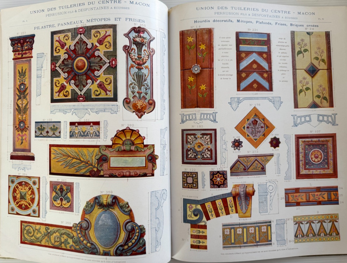 Catalogue 1905 – Céramique décorative – Union des tuileries du centre 59 planches couleurs - Vue 6 - Divers