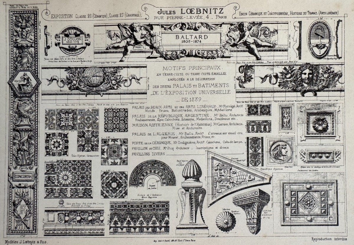 1898 Catalogue Jules Loebnitz & Fils – Manufacture de faïence et terre cuite 76 planches - Vue 2 - Divers