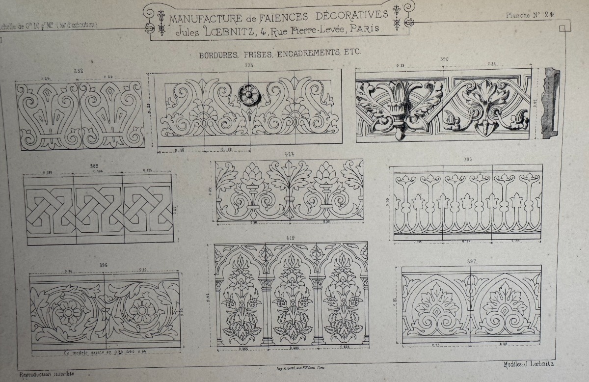 1898 Catalogue Jules Loebnitz & Fils – Manufacture de faïence et terre cuite 76 planches - Vue 4 - Divers