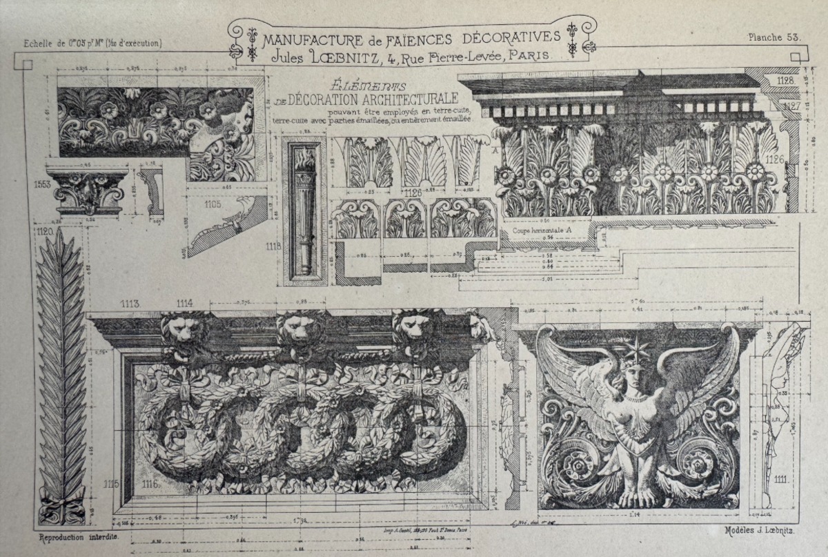 1898 Catalogue Jules Loebnitz & Fils – Manufacture de faïence et terre cuite 76 planches - Vue 5 - Divers
