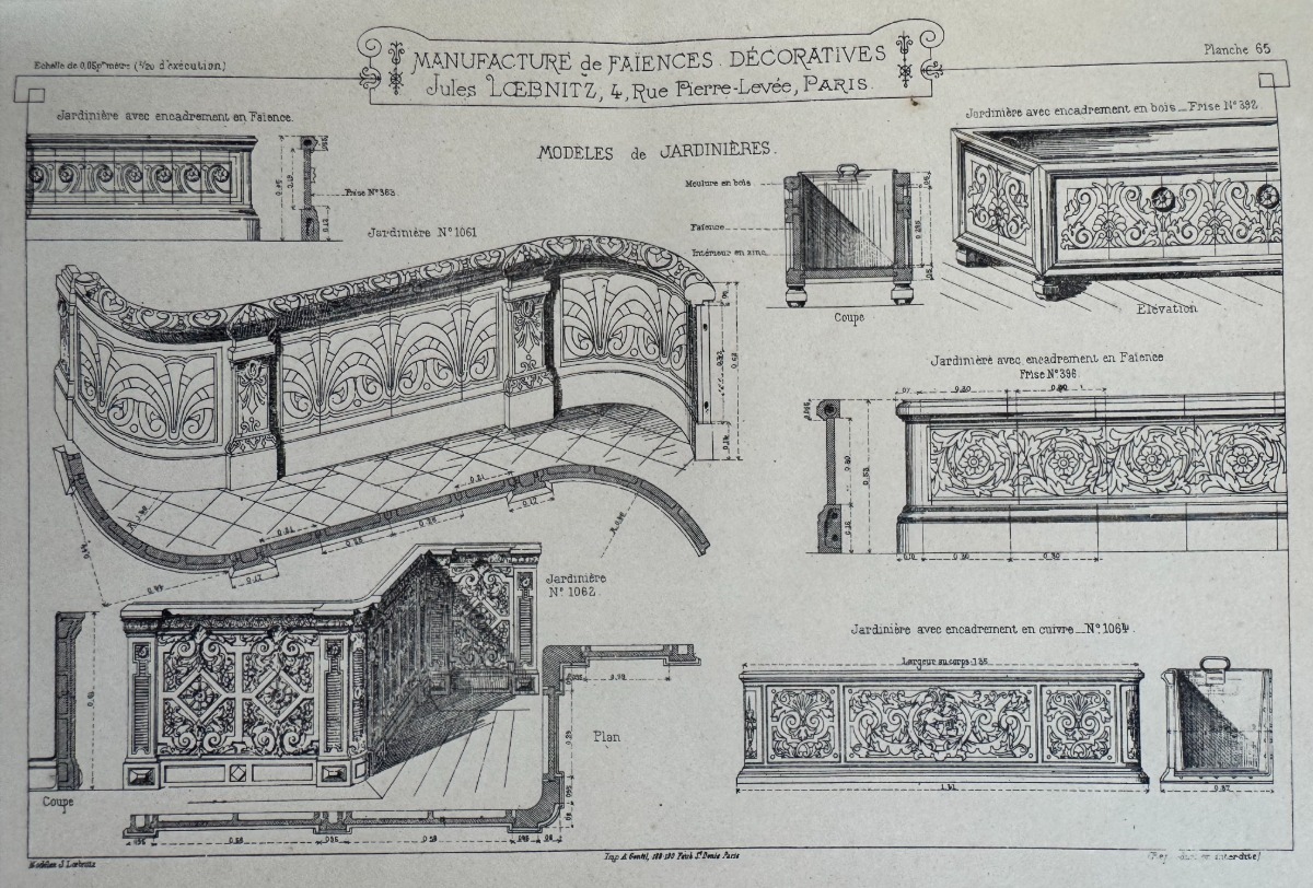 1898 Catalogue Jules Loebnitz & Fils – Manufacture de faïence et terre cuite 76 planches - Vue 6 - Divers