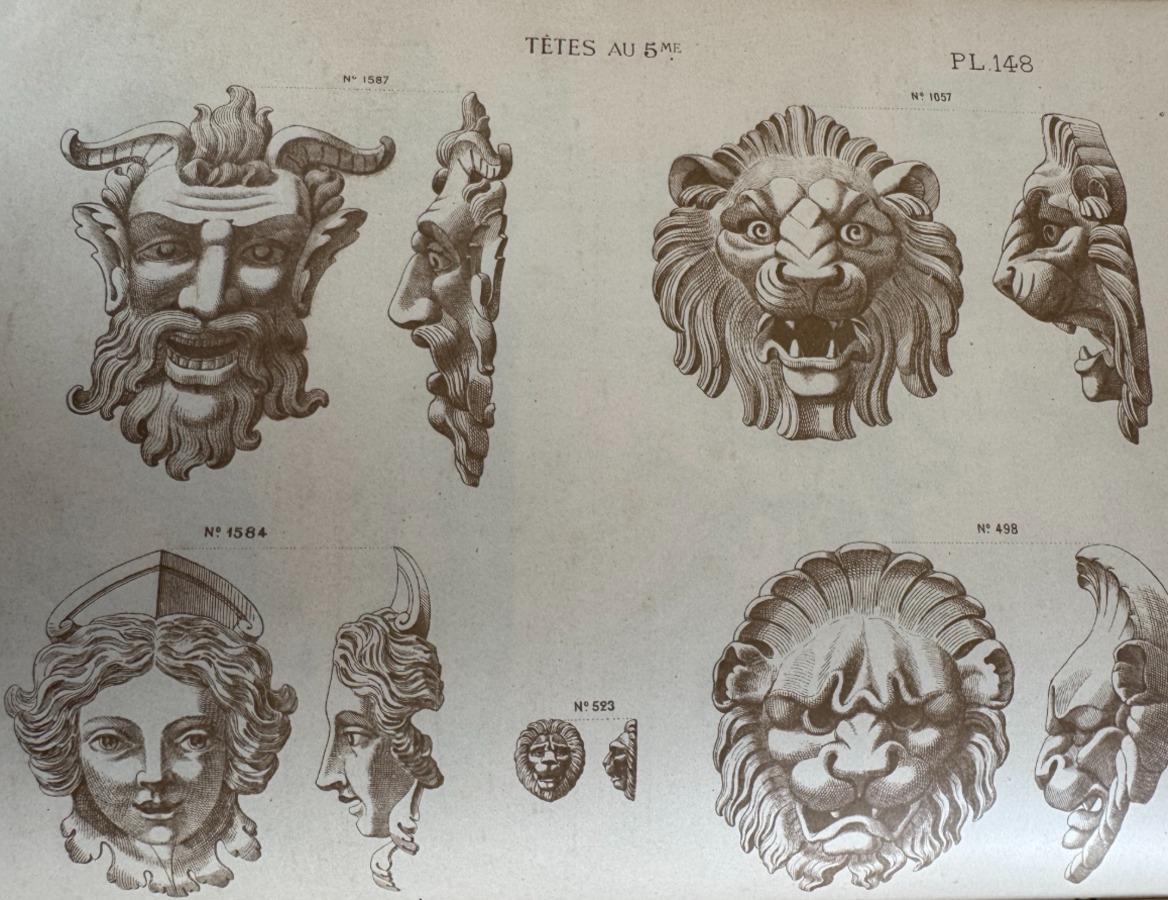 1887 - Catalogue ornements en zinc ed. Coutelier Paris – 191 planches . - Vue 4 - Divers