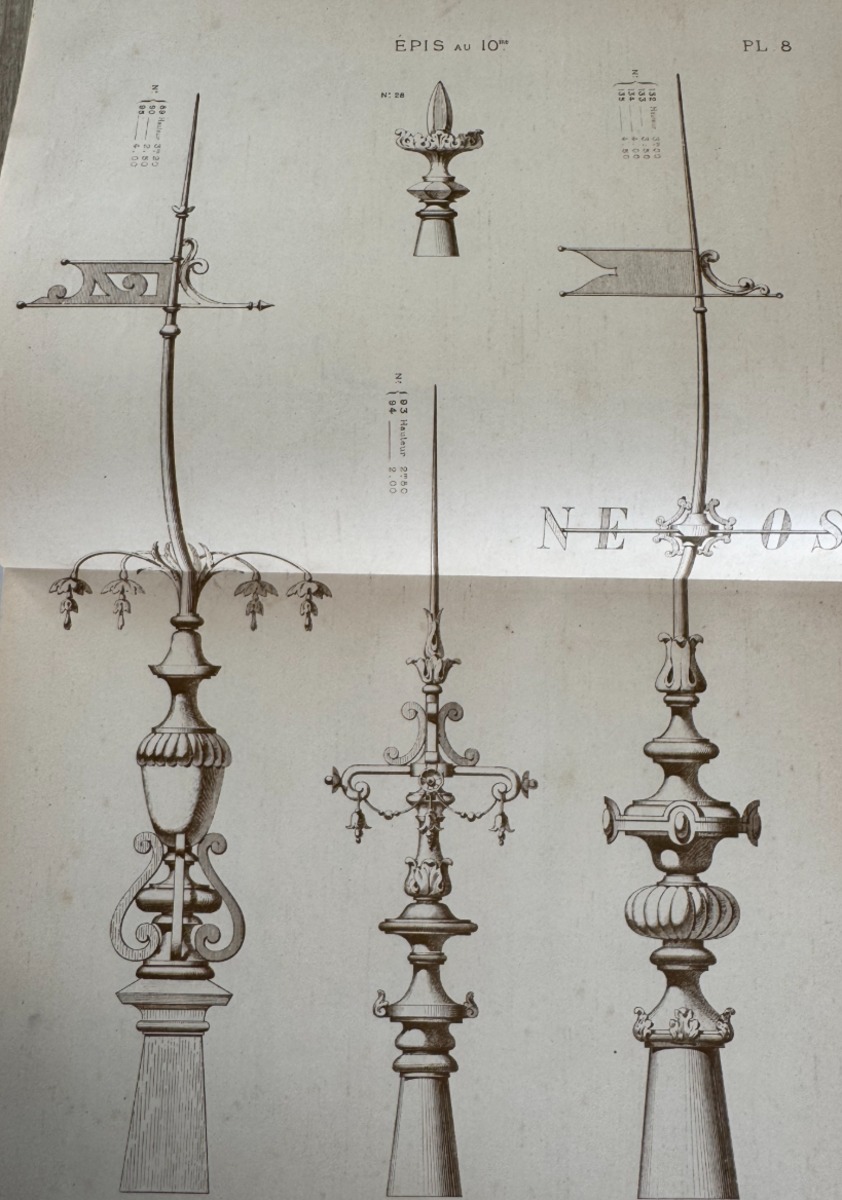 1887 - Catalogue ornements en zinc ed. Coutelier Paris – 191 planches . - Vue 6 - Divers