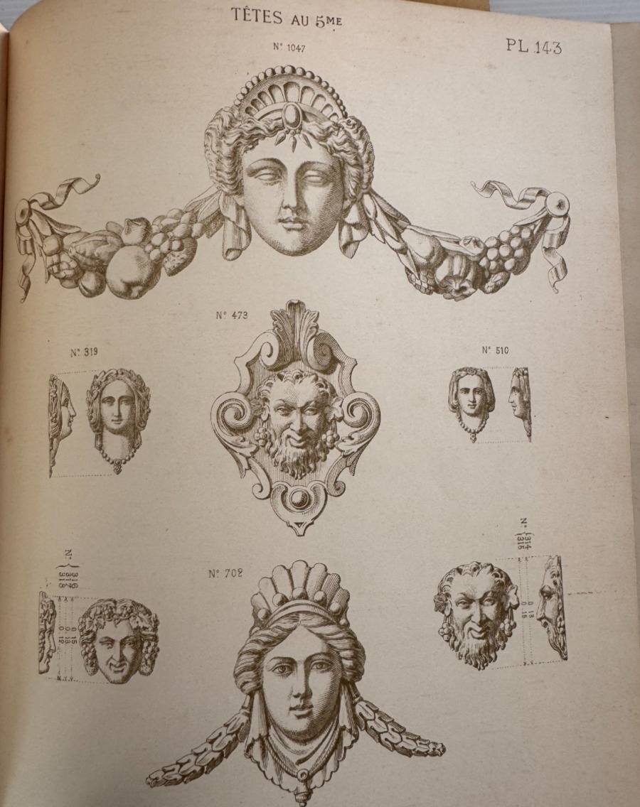 1887 - Catalogue ornements en zinc ed. Coutelier Paris – 191 planches . - Vue 7 - Divers