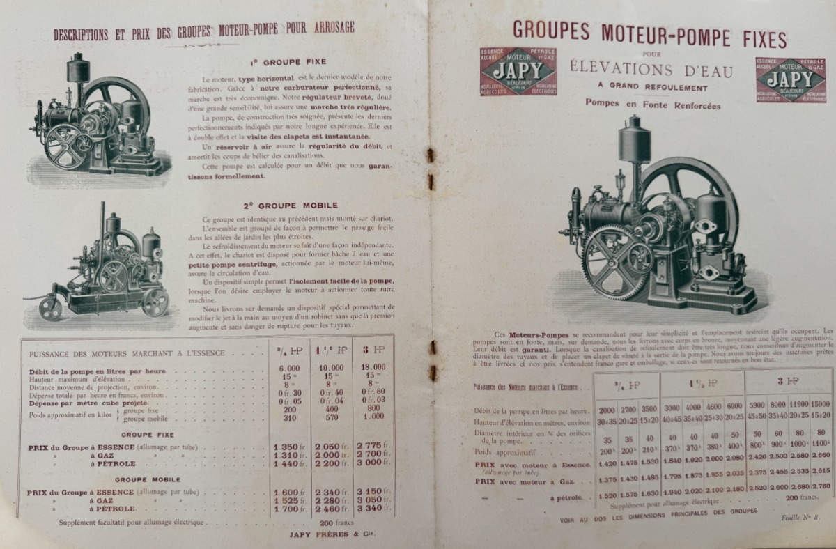1907 Catalogue Ancien Moteurs Verticaux JAPY - Beaucourt - Vue 7 - Divers