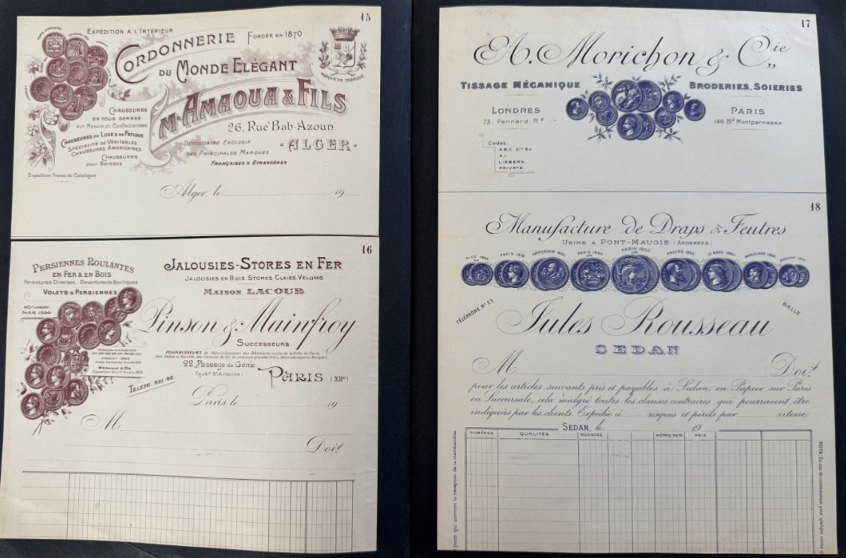 1910 Catalogue de factures anciennes - Cartes de représentant - Spécimen / Album de Représentant - Lithographie & Imprimés Commerciaux. - Vue 4 - Divers