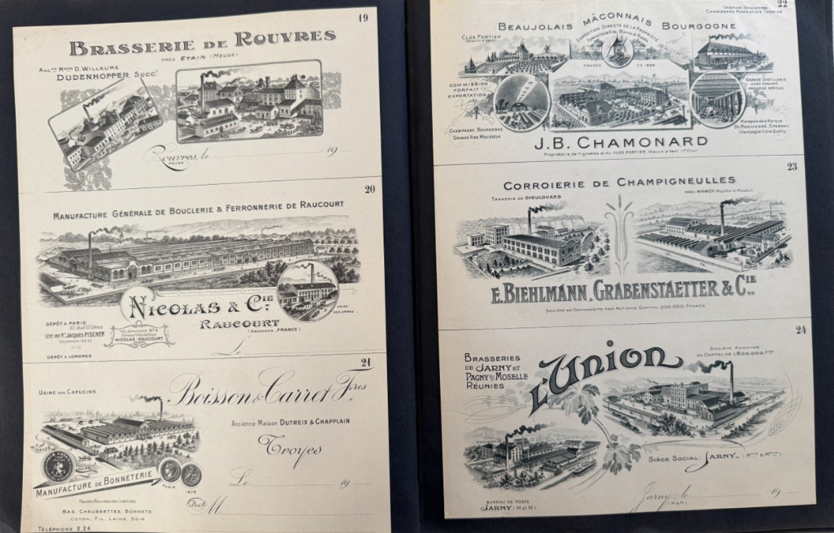 1910 Catalogue de factures anciennes - Cartes de représentant - Spécimen / Album de Représentant - Lithographie & Imprimés Commerciaux. - Vue 7 - Divers