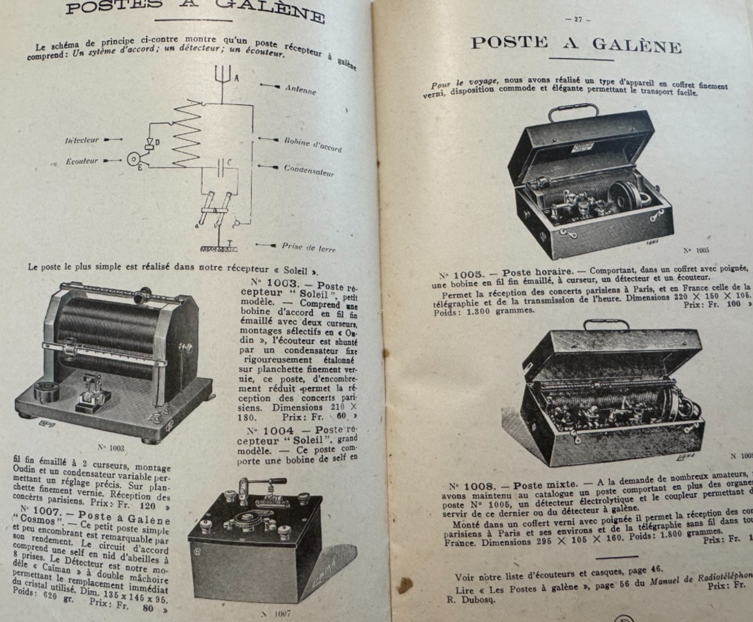Catalogue ancien T.S.F - Radio environ 1920 . - Vue 6 - Divers