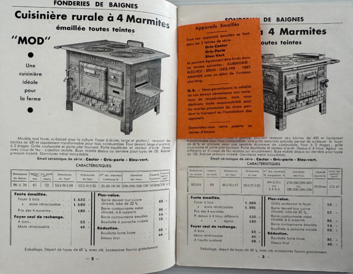 1938 Catalogue fonderie Tiquet Fils - Baignes - Haute Saone - - Vue 3 - Haute-Saône