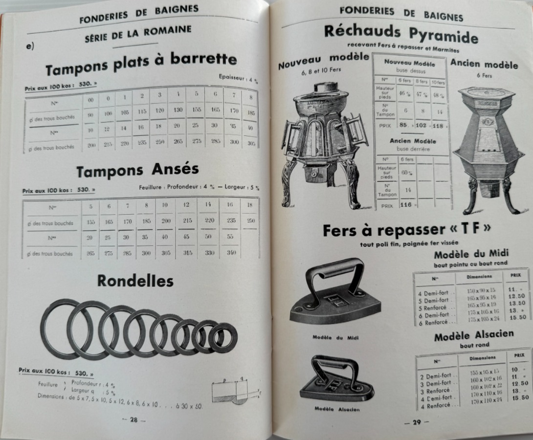1938 Catalogue fonderie Tiquet Fils - Baignes - Haute Saone - - Vue 5 - Haute-Saône