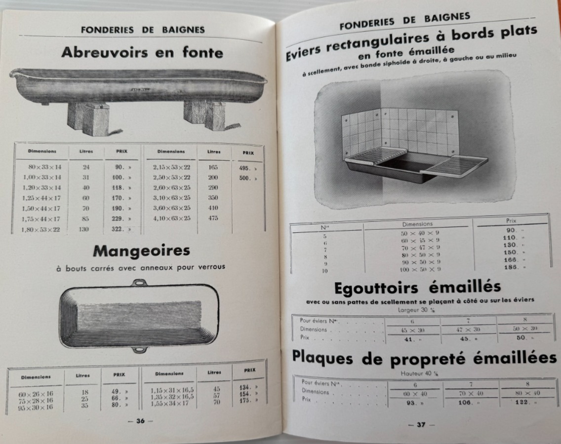1938 Catalogue fonderie Tiquet Fils - Baignes - Haute Saone - - Vue 7 - Haute-Saône