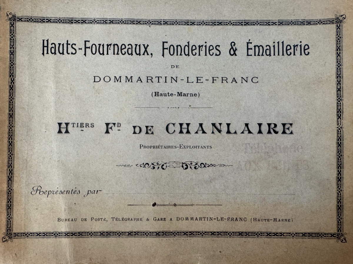 Catalogue fonderies et émaillerie de Dommartin le Franc - Maison Chanlaire - Haute Marne - Divers authentique - Revue Vintage
