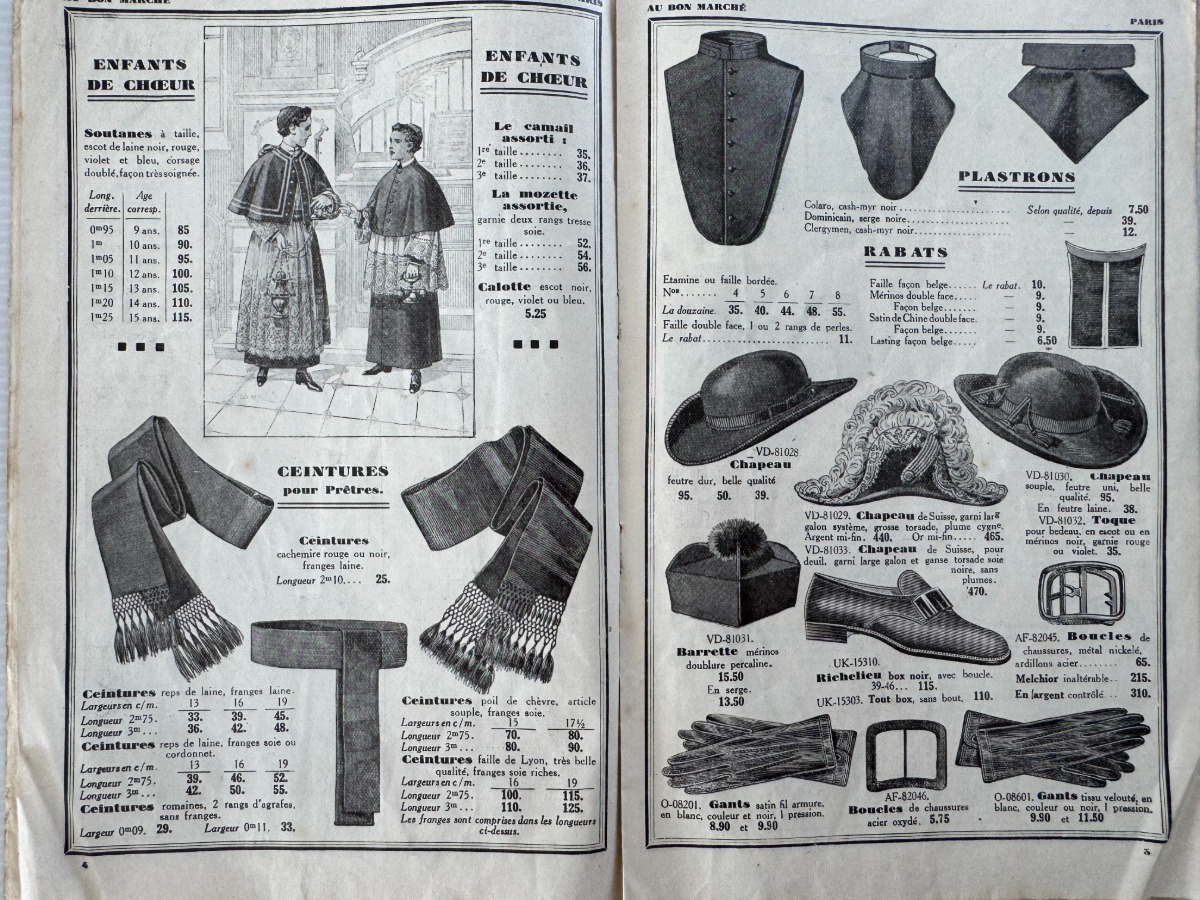 Catalogue vêtements ecclésiastiques - églises - chasuble - au Bon Marché 1930 - Vue 4 - Divers
