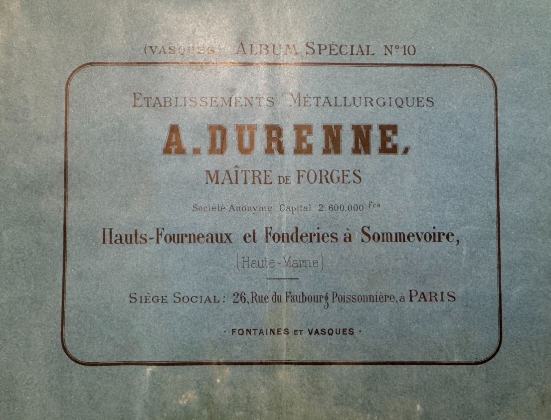 Catalogue de Fonderie d'Art A. DURENNE Maitre de Forges (1889-1890) - (Hauts-Fourneaux et Fonderies à Sommevoire, Haute-Marne). - Divers authentique - Revue Vintage